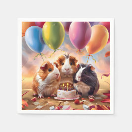 Guardanapo De Papel Festa de aniversário de porcos-guineenses