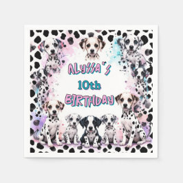 Guardanapo De Papel Festa de aniversário de Puppies Dalmacianos