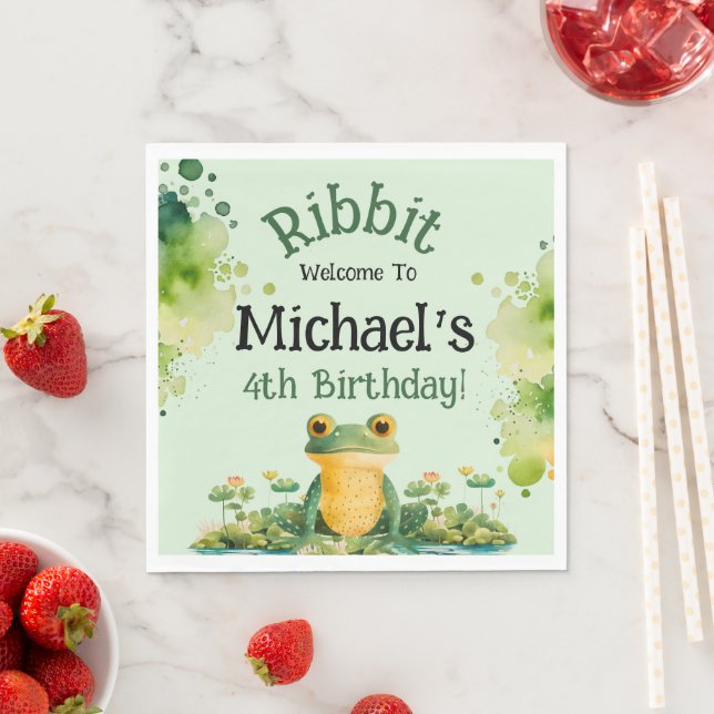 Guardanapo De Papel Festa de aniversário de Sapo (Insitu)