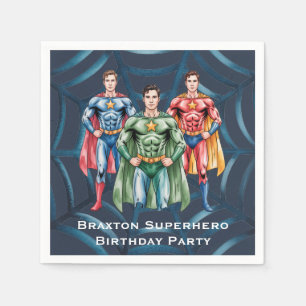 Guardanapo De Papel Festa de aniversário De Super-Herói Para Meninos