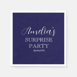 Guardanapo De Papel Festa de aniversário de Surpresa marinho Azul e Br