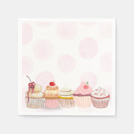 Guardanapo De Papel Festa de Aniversário de Sweet One Cupcake