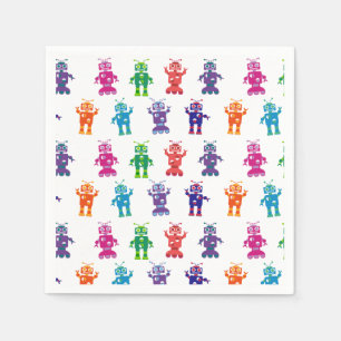 Guardanapo De Papel Festa de aniversário de Tema de Robô Louco