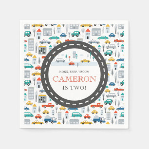 Guardanapo De Papel Festa de aniversário de Transporte de Cidade Moder