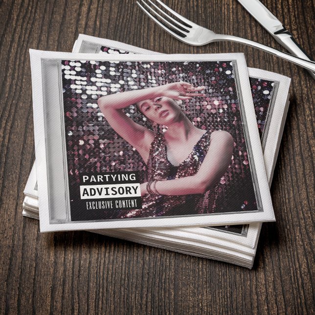 Guardanapo De Papel Festa de aniversário do álbum do Music CD (Music CD Case Album Cover Birthday Party Napkins
)