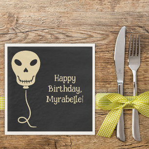 Guardanapo De Papel Festa de aniversário do balão do crânio