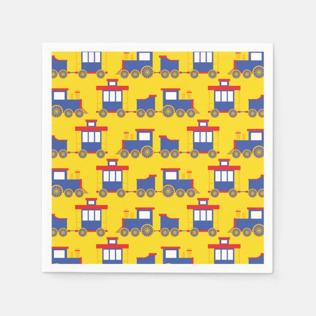 Guardanapo De Papel Festa de aniversário do comboio (Frente)