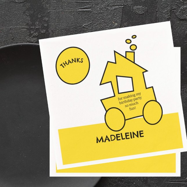 Guardanapo De Papel Festa de aniversário do comboio (Criador carregado)