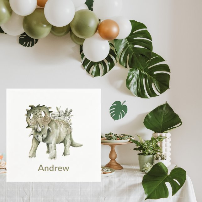 Guardanapo De Papel Festa de aniversário do dinossauro (Criador carregado)