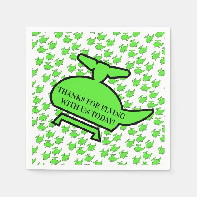 Guardanapo De Papel Festa de aniversário do helicóptero (Frente)