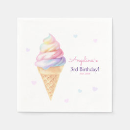 Guardanapo De Papel Festa de aniversário do Partido Napkins com sorvet