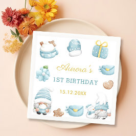 Guardanapo De Papel Festa de aniversário dos Gnomos de Natal Napkins