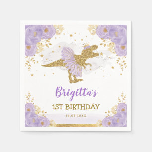 Guardanapo De Papel Festa de aniversário Dourada do Dinossauro Balleri