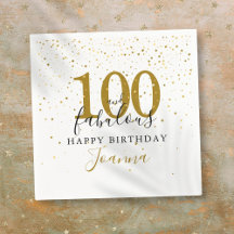Festa de Aniversário Dourada e Preta 100 e Fabulos