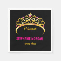 Festa de aniversário Dourada Princesa Rosa Moderna