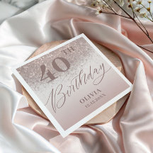 Festa de Aniversário Elegante Brilho Dourado Rosa