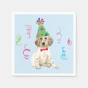 Guardanapo De Papel festa de aniversário English Setter Napkins