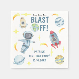 Guardanapo De Papel Festa de aniversário Espacial Astronauta