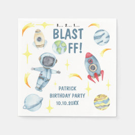 Guardanapo De Papel Festa de Aniversário Espacial de Astronauta