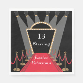 Guardanapo De Papel Festa de aniversário glamourosa do Red Carpet Movi