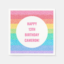 Guardanapo De Papel Festa de aniversário Glitter Personalizada do Arco