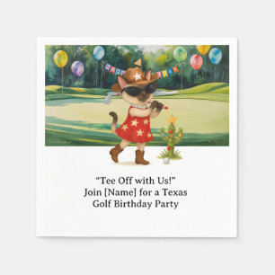 Guardanapo De Papel Festa de aniversário GOLF TEXAS para amantes de ga
