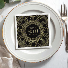 Guardanapo De Papel Festa de Aniversário Grego Elegante com cores pers