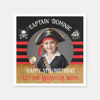 Guardanapo De Papel Festa de aniversário infantil Pirata personalizada