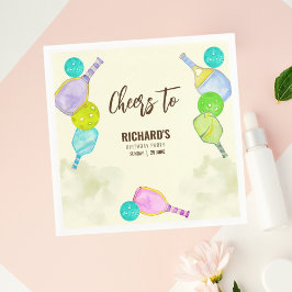 Guardanapo De Papel Festa de aniversário Luminosa do Tema de Aquarela