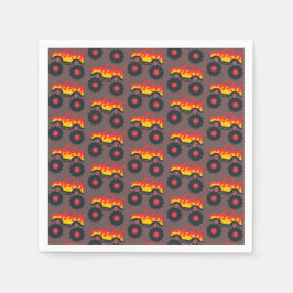 Guardanapo De Papel Festa de aniversário Monster Truck Boy