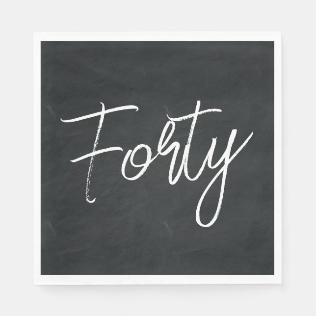 Guardanapo De Papel Festa de aniversário Negra e Branca Moderna (Frente)