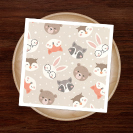 Guardanapo De Papel Festa de aniversário-Padrão De Crianças De Animais