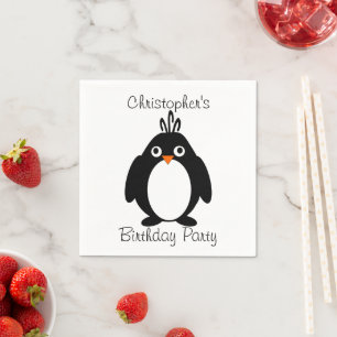 Guardanapo De Papel Festa de aniversário Penguin Personalizada