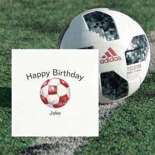 Guardanapo De Papel Festa de aniversário Personalizada da Bola Vermelh