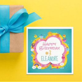 Guardanapo De Papel Festa de aniversário Personalizada do Garoto Color