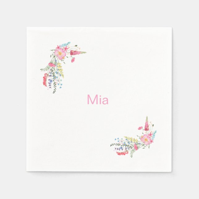 Guardanapo De Papel Festa de aniversário Personalizada do Jardim Inglê (Frente)