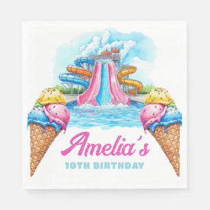 Guardanapo De Papel Festa de Aniversário Personalizada no Parque Aquát