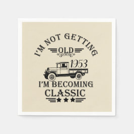 Guardanapo De Papel festa de aniversário personalizada vintage 50ª