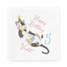 Festa de aniversário Puro-Tático de Cat Napkins Pe