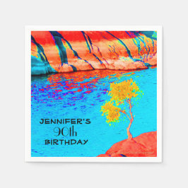 Guardanapo De Papel Festa de aniversário, Qualquer Idade, Ouro Papel e