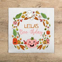 Guardanapo De Papel Festa de aniversário Rosa Boo-thday Halloween