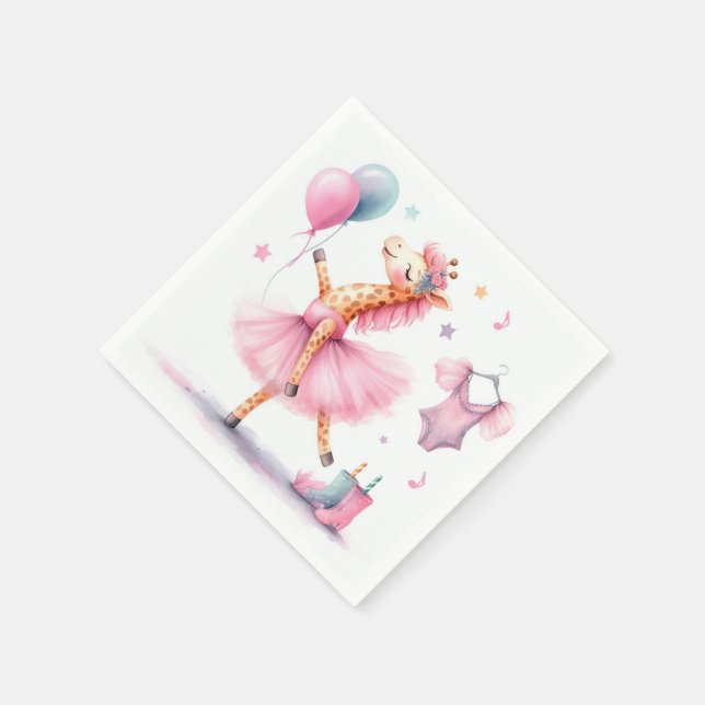 Guardanapo De Papel Festa de aniversário Rosa de Girafa (Canto)