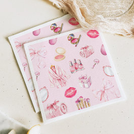 Guardanapo De Papel Festa de Aniversário Rosa Spa Party