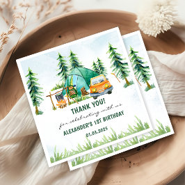 Guardanapo De Papel Festa de aniversário russa de Camping Mountain