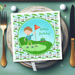 Guardanapo De Papel Festa de Aniversário Tema Golfe do Menino Legal