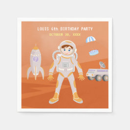 Guardanapo De Papel Festa de aniversário temática de menino astronauta