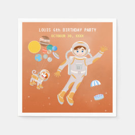 Guardanapo De Papel Festa de aniversário temática de menino astronauta