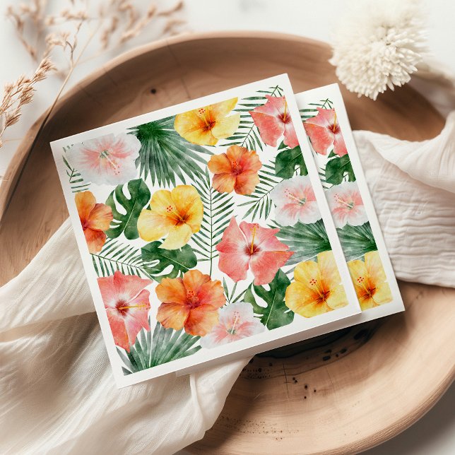 Guardanapo De Papel Festa de aniversário tropical do Havaí Napkins (Criador carregado)