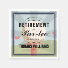 Guardanapo De Papel Festa de Aposentadoria Clássica de Golfe