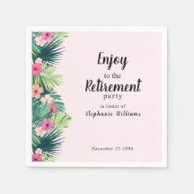 Festa de Aposentadoria com Flor Tropical Rosa Mode